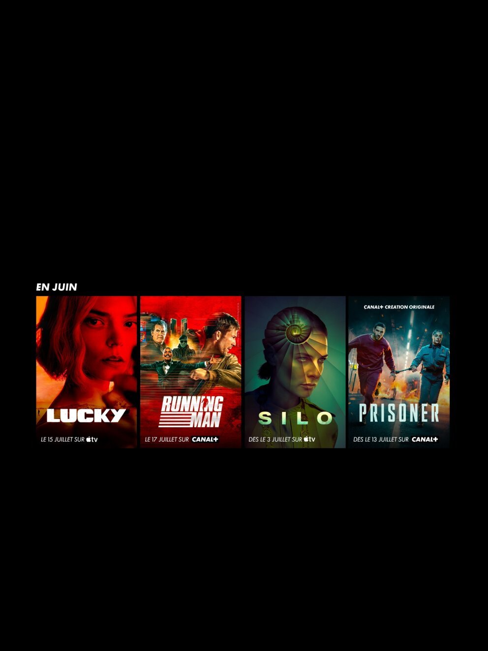 Lucky, Running Man, Silo et Prisoner disponibles en juillet avec CANAL+